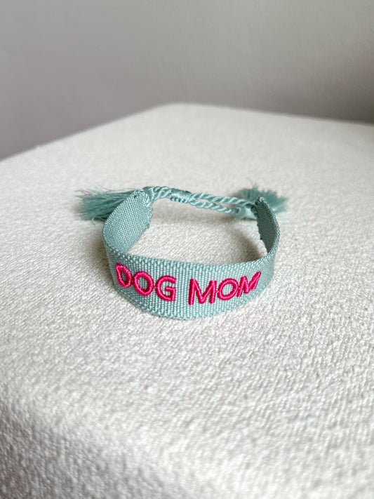 DOG MOM BRACELET - MINT / FUCHSIA